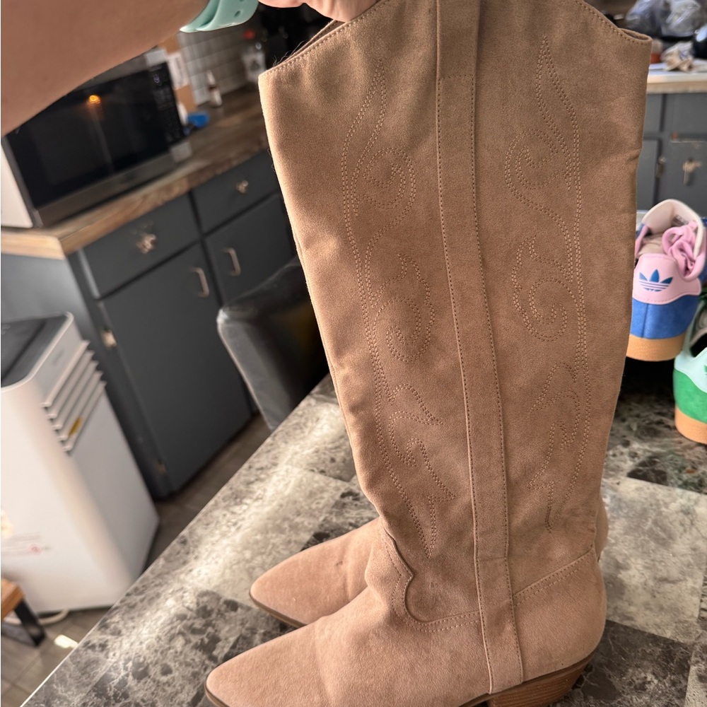 American Eagle Outfitters Tan Over the Knee Boots